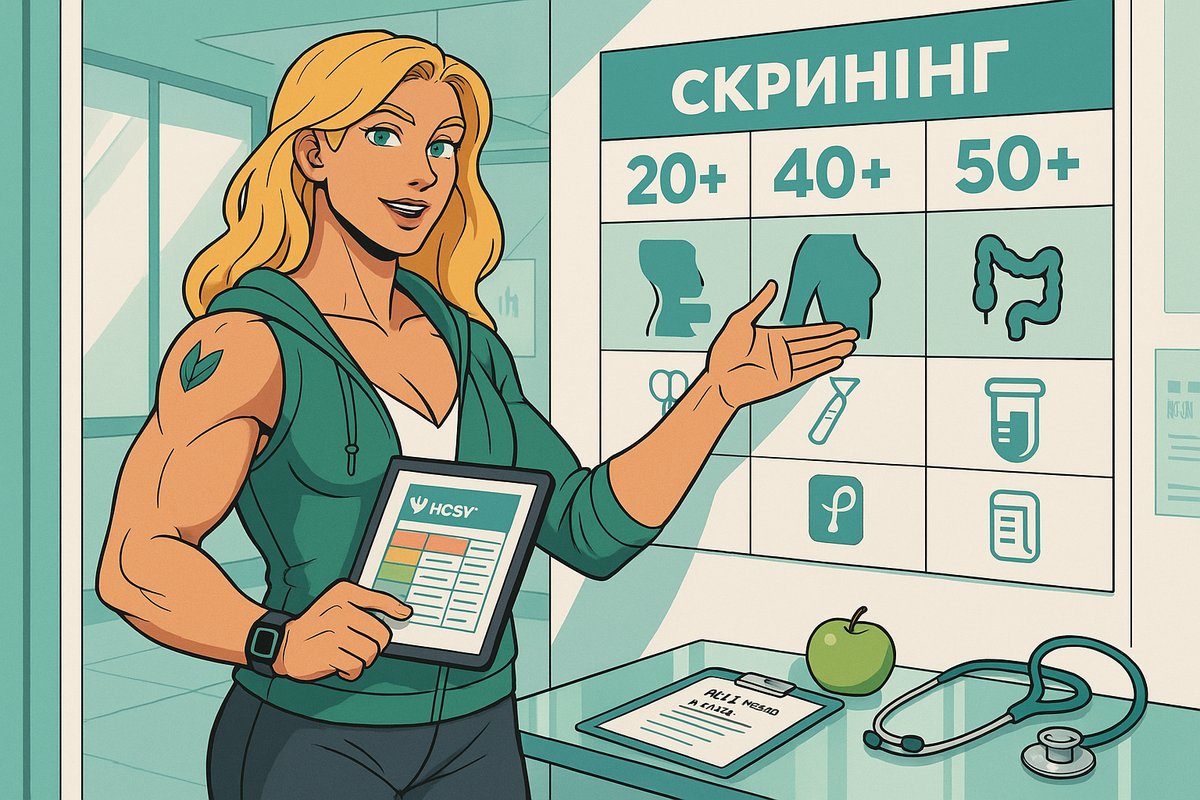 Скринінг раку за віком: що покриває НСЗУ, а що — марнування грошей (чек-лист 20+, 30+, 40+, 50+)